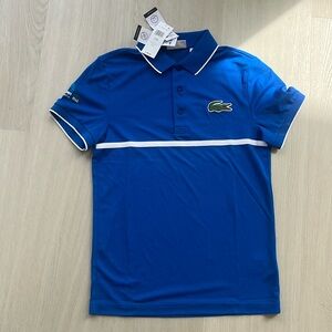 Lacoste Royal Blue Polo with White Piping and Green Crocodile
